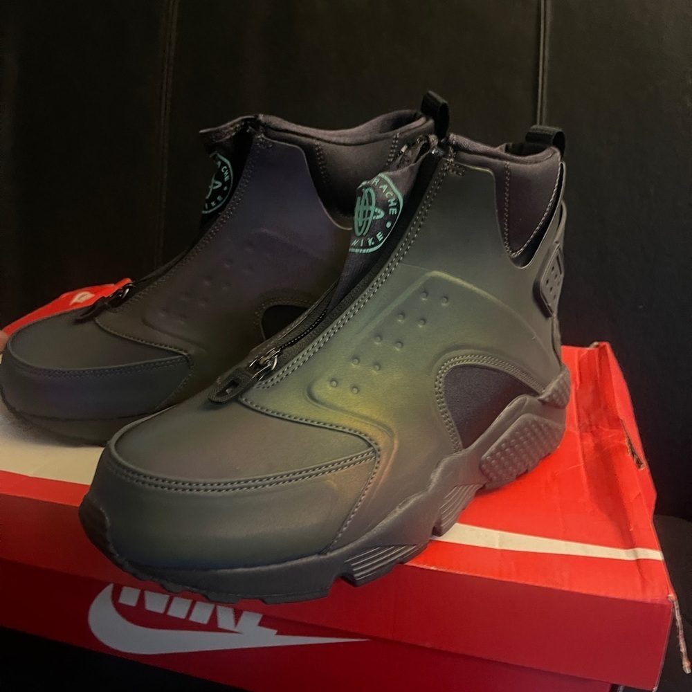 Air Huarache Run Mid PRM Women Sneaker Boots Anthracite/Menta 807314-001
